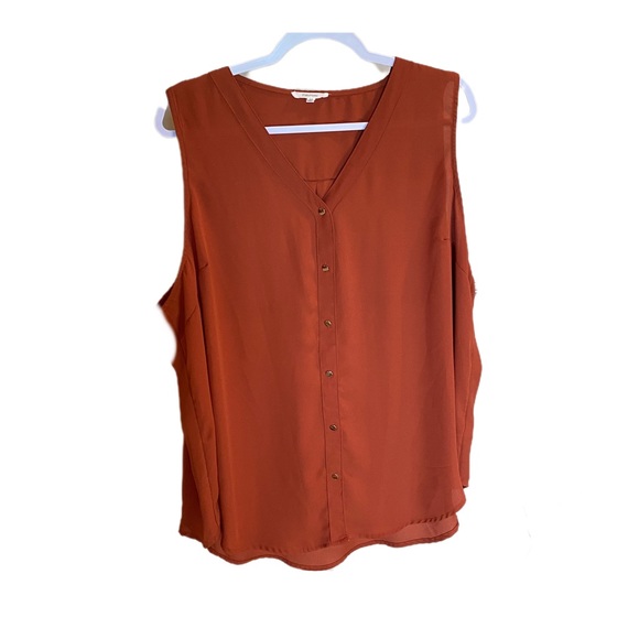 Maurices Tops - Maurice’s Womens 2xl Rust Sleeveless Blouse